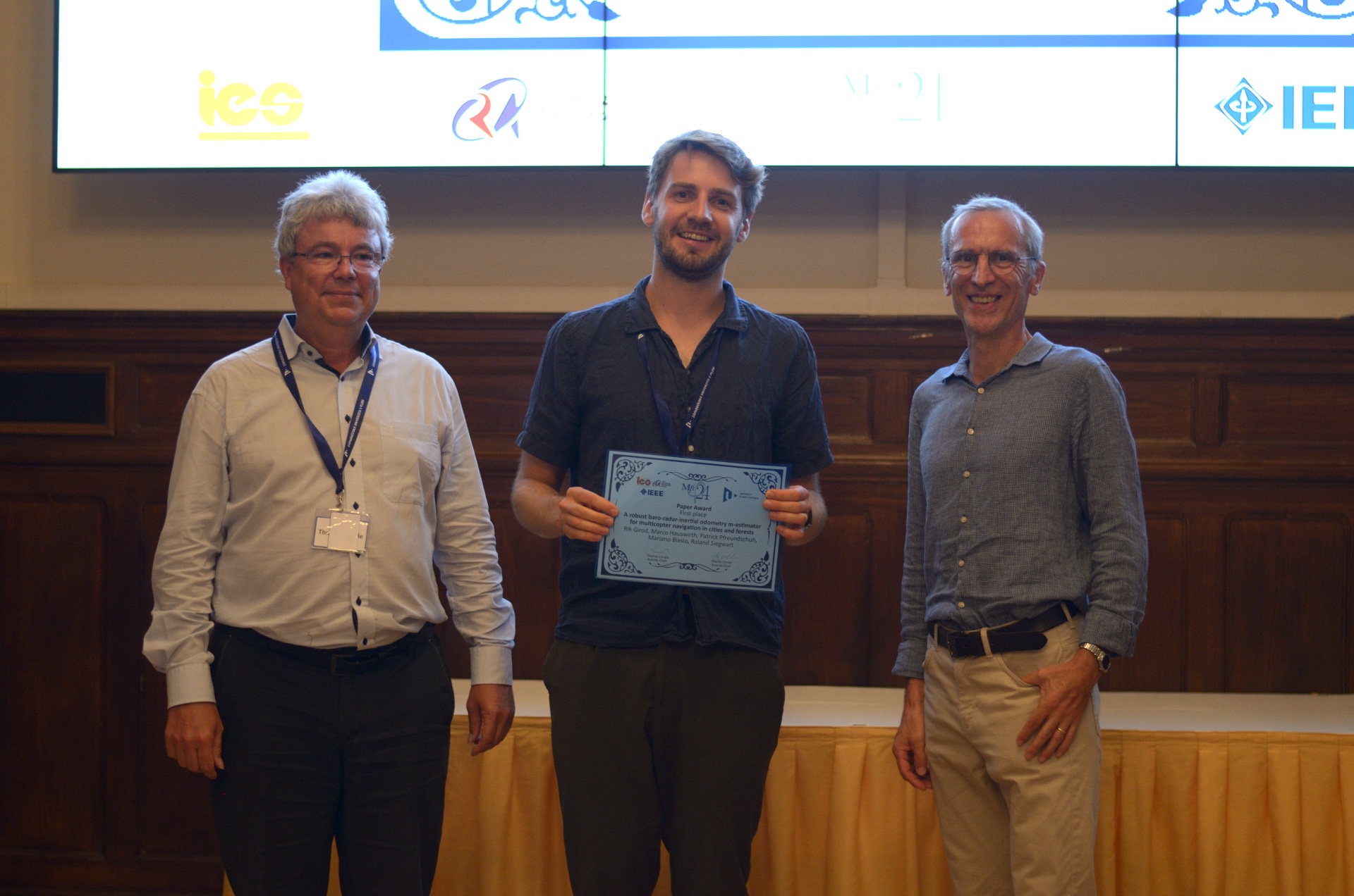 Enlarged view: rik girod wins best paper award at mfi2024